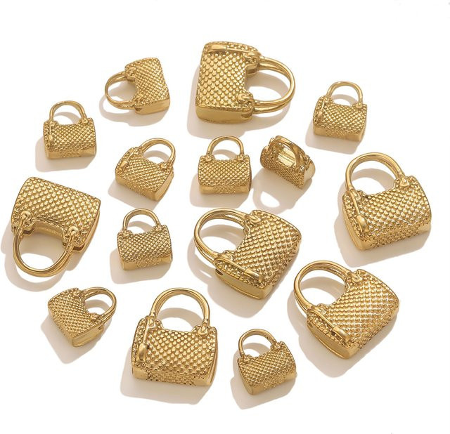 Aiovlo Taschenanhänger Edelstahl, Gold, Vintage - Bild 1