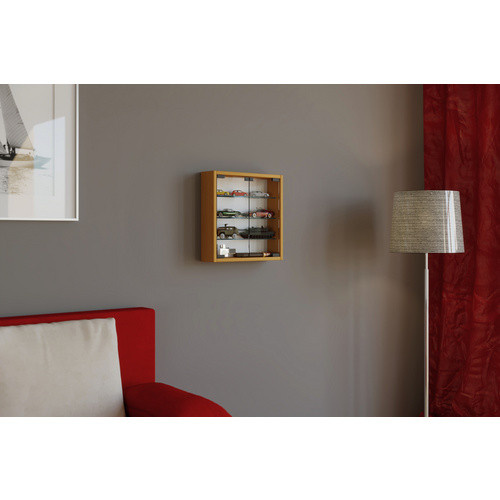VCM Wandvitrine Mandosa S in Braun mit Glastüren und ESG-Sicherheitsglas, B/H/T: 40 x 40 x 10 cm - Bild 3