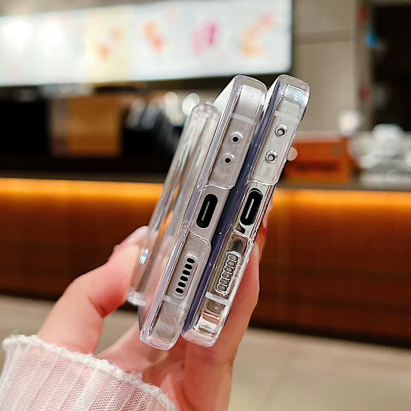 YISHANGOU Klare Handyhülle mit Astronauten Muster für Samsung Galaxy Z Flip 7, Z Flip 6, Z Flip 5, Z Flip 4 und Z Flip 3 aus hartem PC - Bild 3