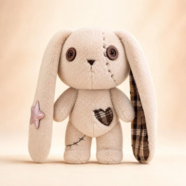 Yiran toy Hase Kaninchen Plüschtier, stehende Puppe, bunt, ab 14 Jahren - Bild 1