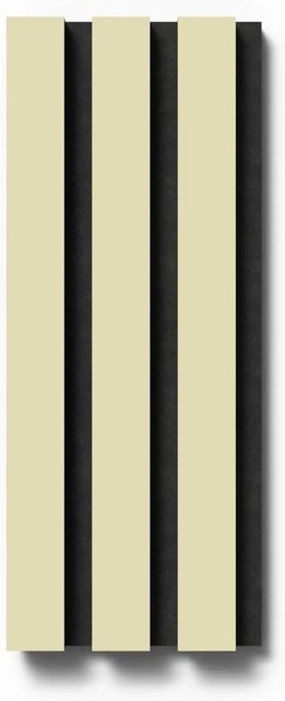 Denpanels Akustikpaneel Muster Linoleum Pearl in Schwarz mit Streifenoptik im skandinavischen Stil, B: 29,5 cm, H: 15 cm - Bild 1