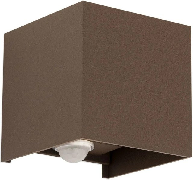 Orion Leuchten LED Außen Wandleuchte Corten mit Bewegungssensor, Up-Down Licht, 700lm, 3000K, B/H: 10 x 10 cm - Bild 1
