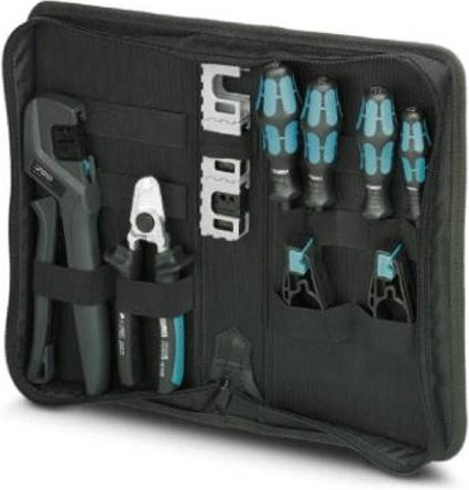 Phoenix Contact TOOL-KIT SOLAR 1212071 Werkzeugset für Heimwerker in schwarzer Tasche, 10-teilig mit Zangen und Schraubendrehern - Bild 1