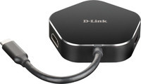 D-Link DUB-M420 4-in-1 USB-C Hub mit HDMI und Thunderbolt 3 Unterstützung, 4K UHD, Schwarz - Bild 1