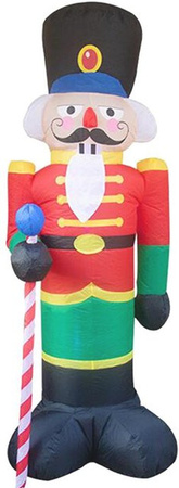 Aufblasbarer Nussknacker Koogeelife für Weihnachten mit LED-Beleuchtung, Outdoor-Dekoration, Mehrfarbig, Höhe: 240 cm