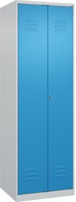 C+P Wäsche- und Garderobenspind Classic PLUS mit 2 Abteilen, Farbe Lichtblau, H x B x T: 185 x 60 x 50 cm - Bild 1