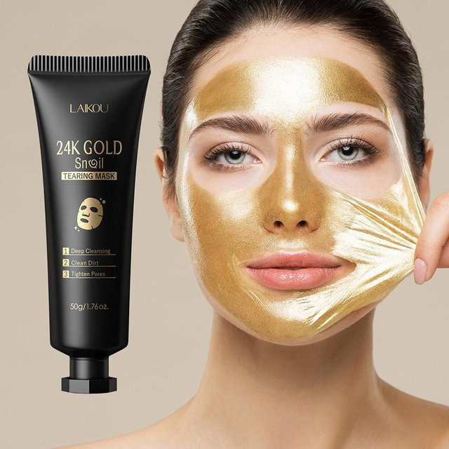 LAIKOU 24K Gold Schnecken-Tear-Off-Maske, 50g, mit Hyaluronsäure - Bild 1