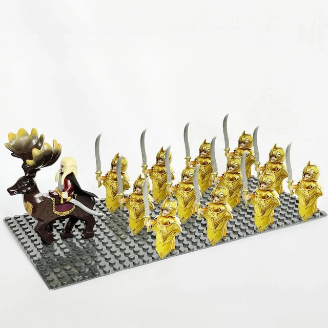 Burg Ritter Rohan Azog Orks Halbtier Menschliche Armee Elfen Wachen Römischer Soldat Minifigur Baustein Spielzeug, 13-teiliges Set, ab 14 Jahren - Bild 1