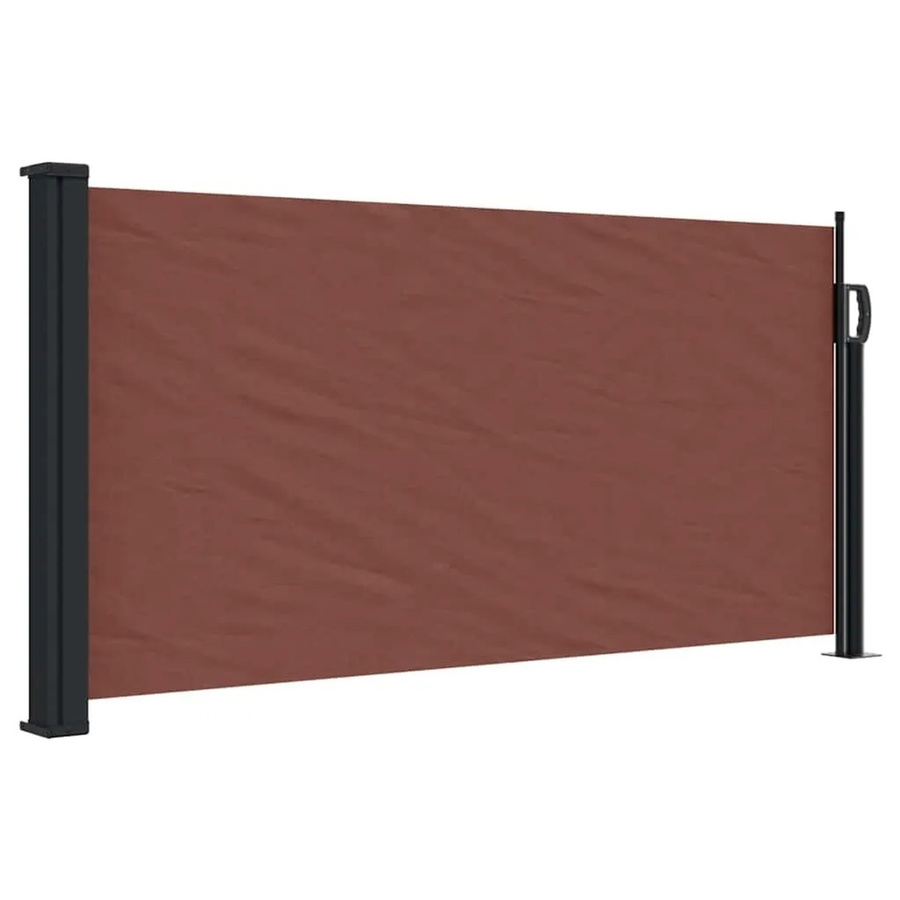vidaXL Seitenmarkise ausziehbar Braun B: 500 cm, H: 100 cm - Bild 2