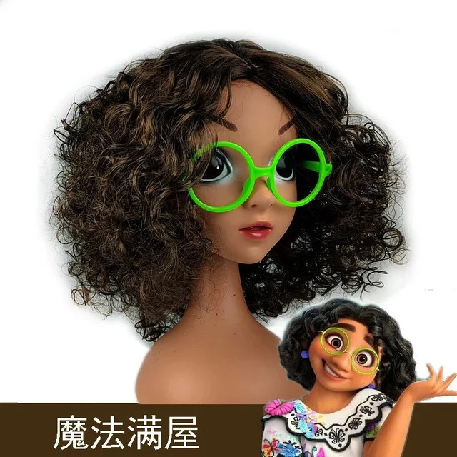 Disney Mirabel Perücken und Brillen Set, Maskerade Requisiten, Bunt / Mehrfarbig - Bild 1