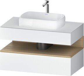 Duravit Waschtischunterschrank Qatego in Weiß mit einer Schublade, B/T/H: 100 x 55 x 60 cm - Bild 1