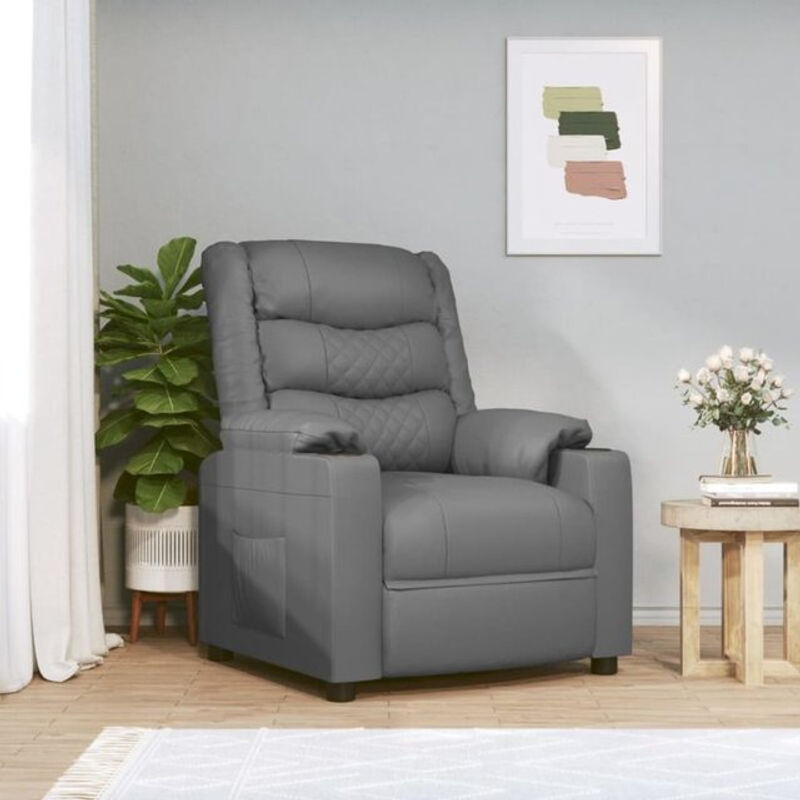 Elektrischer Relaxsessel von vidaxl in Grau aus Kunstleder im modernen Design - Bild 1