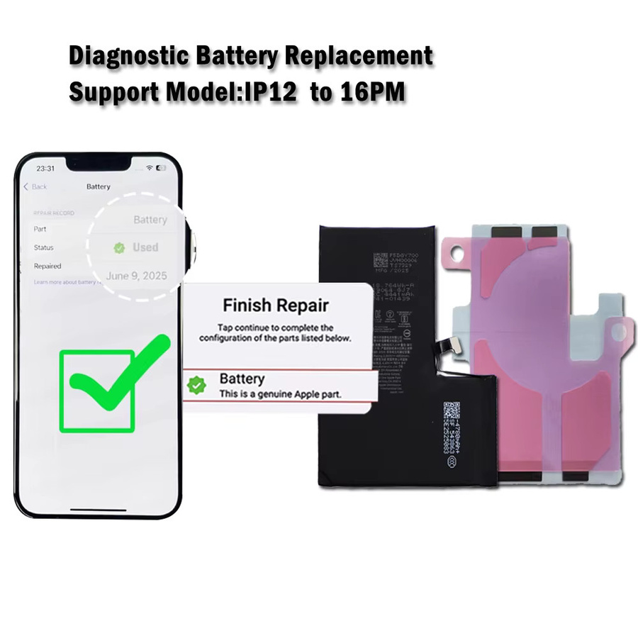 Apple Diagnose-Batterie-Testgerät in Schwarz für iPhone 12 13 14 15 Mini Plus Pro ProMax zur Vermeidung von Fehlermeldungen - Bild 4