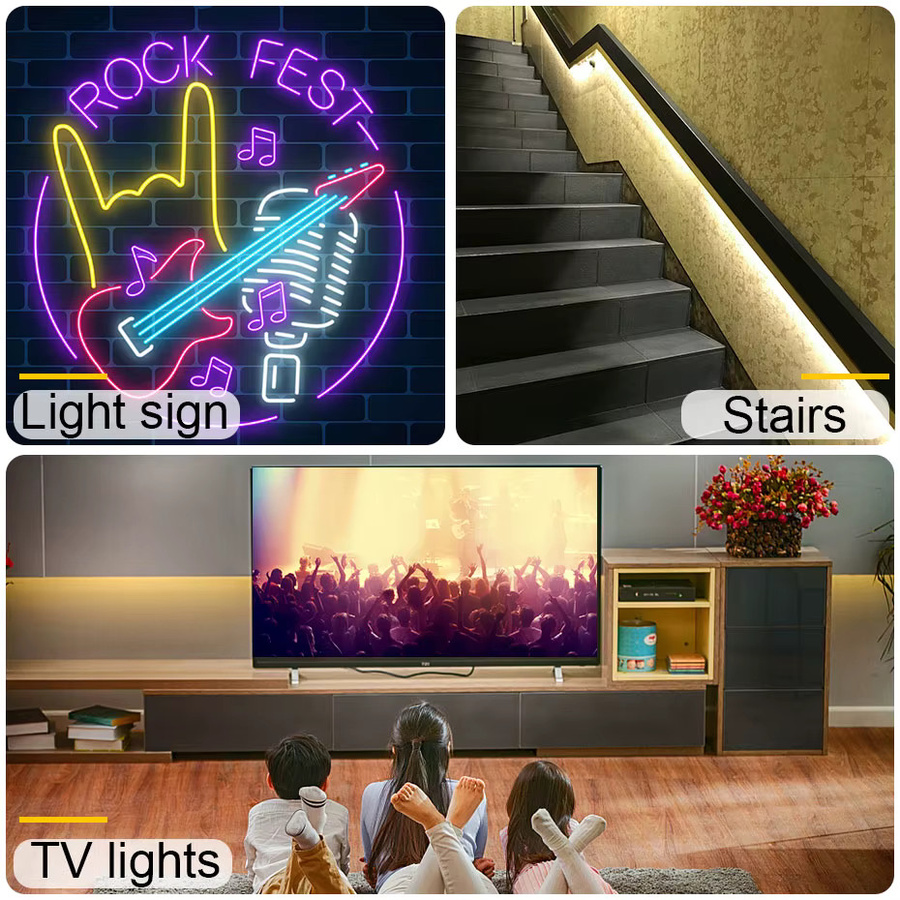 Acosh Neon LED Lichtstreifen mit Touch Sensor, dimmbar, wasserdicht, 5V USB, flexibles Silikon Band für DIY Deko und Hintergrundbeleuchtung - Bild 5