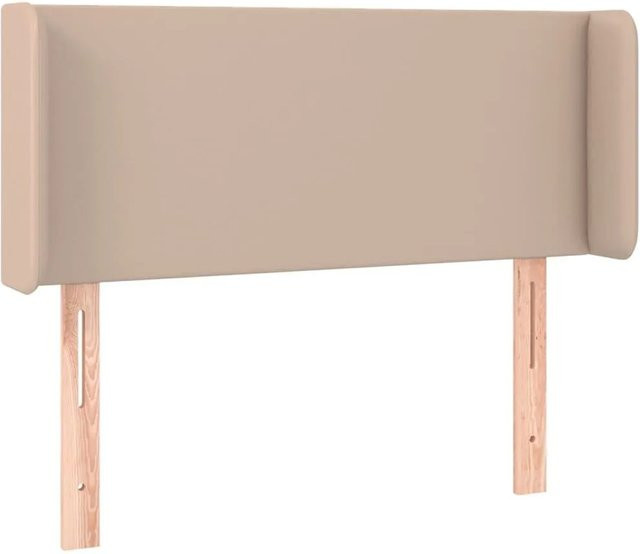 vidaXL Kopfteil mit Ohren in Cappuccino-Braun, Kunstleder, B: 103 cm, T: 16 cm, H: 78-88 cm - Bild 1