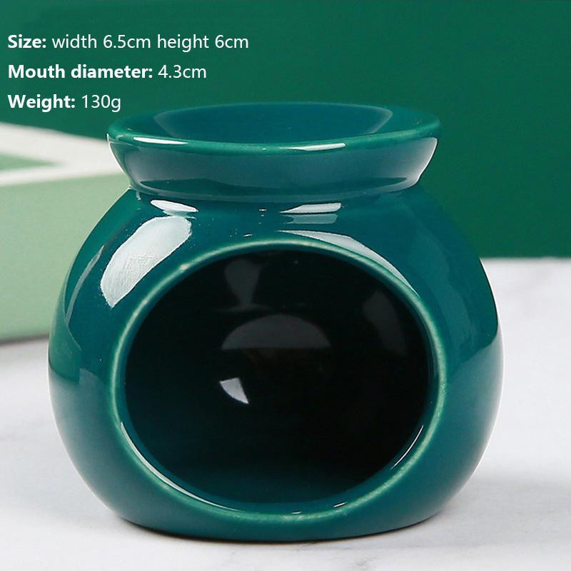 Weißer Aromaölbrenner aus Keramik für ätherische Öle und Tealight als dekorativer Duftofen - Bild 4