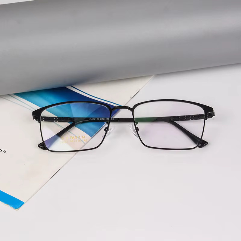 SHINU Progressive Multifokalbrille, Titan, Vollrand, rectangular, black - Bild 2