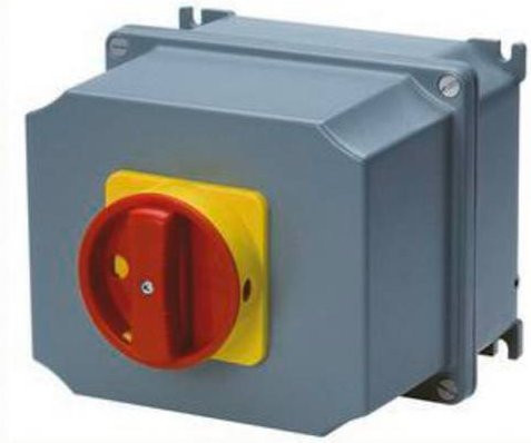 Gewiss GW70478 Not-Aus-Schalter 415V 63A 1 Schließer 1 Öffner IP66 Grau aus Aluminium - Bild 1