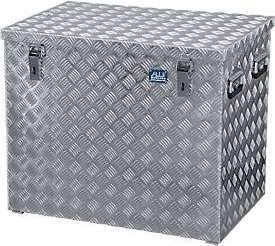 Alutec Transportkiste aus Aluminium-Riffelblech in Silber mit Fangbändern, 234 l - Bild 1