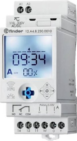 Finder Astro-Schaltuhr 12.A4.8.230.0010 für Hutschiene mit Wochenprogramm in Weiß - Bild 1