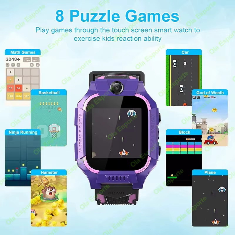 Ola Esporte Smartwatch, GPS, Kunststoff, Silikon, Purple, Kinder - Bild 5