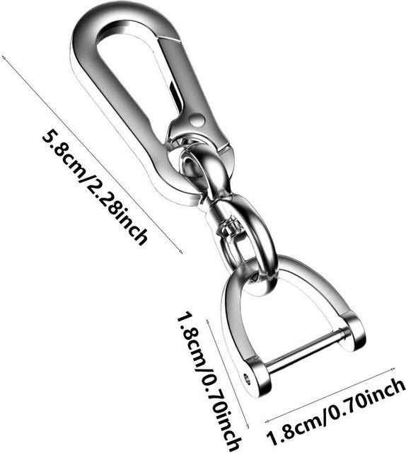 Schlüsselanhänger Hufeisenschnalle, Metall, gray, Herren - Bild 1