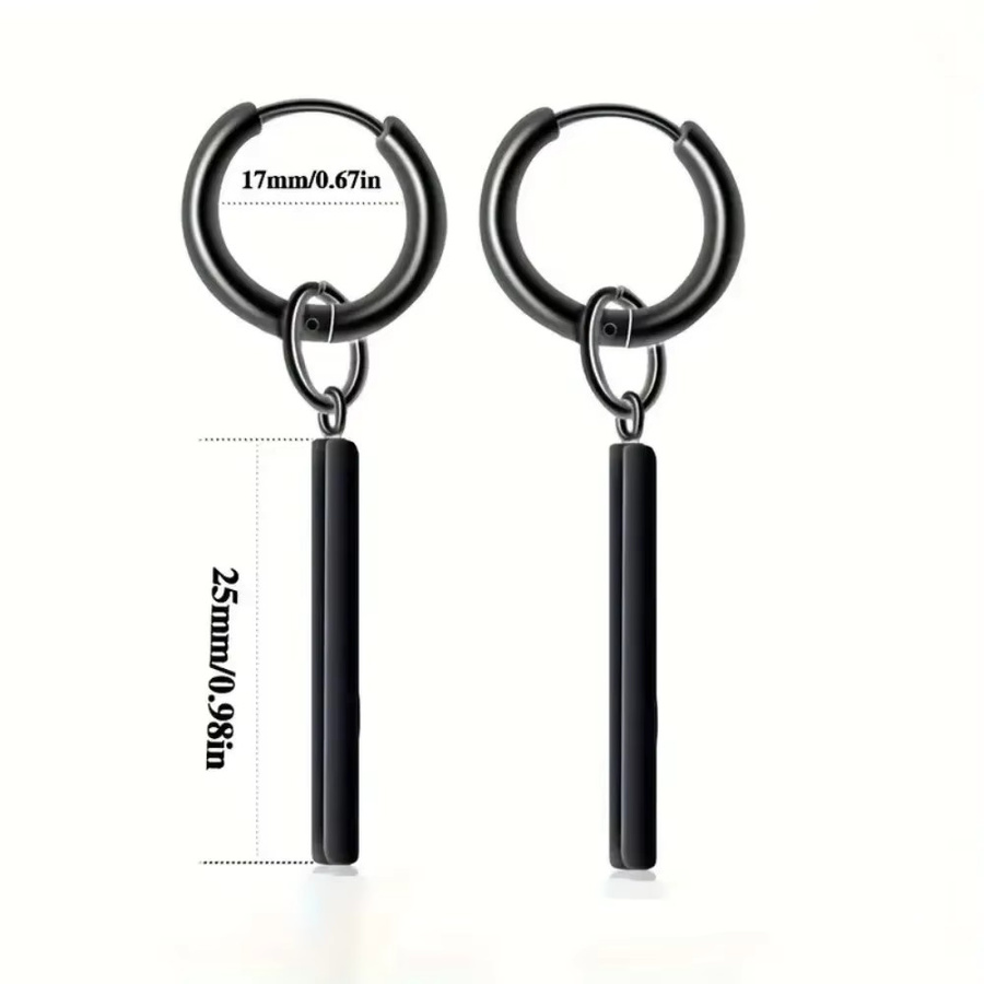 LUXUKISSKIDS Ohrhänger Edelstahl, Schwarz, Unisex - Bild 2
