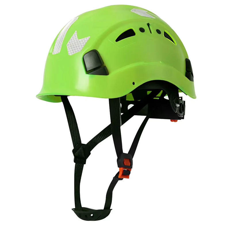 Aolamegs CE-Bau-Schutzhelm aus ABS-Hartschale mit reflektierenden Aufklebern, atmungsaktiver Arbeitshut für Kletter- und Rettungseinsätze, Farben: Orange oder Grün - Bild 7