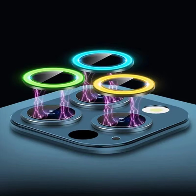 Keramik-Kameraschutzfolie für iPhone 12 in Pink und Multicolour aus gehärtetem Glas mit Linsenringen - Bild 4