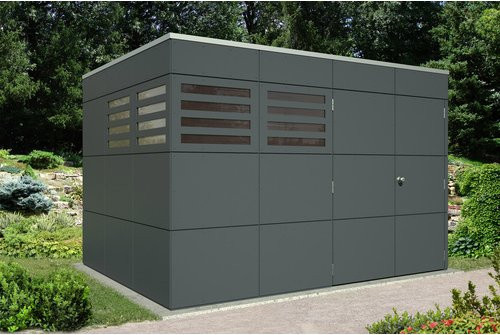 SKANHOLZ Gartenhaus Brisbane 4 aus Holz in Grau, B/H/T: 337 x 223 x 253 cm - Bild 1