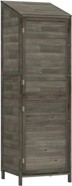 vidaXL Geräteschuppen aus Massivholz Tanne, Anthrazit, B/T/H: 55 x 52 x 174,5 cm - Bild 1