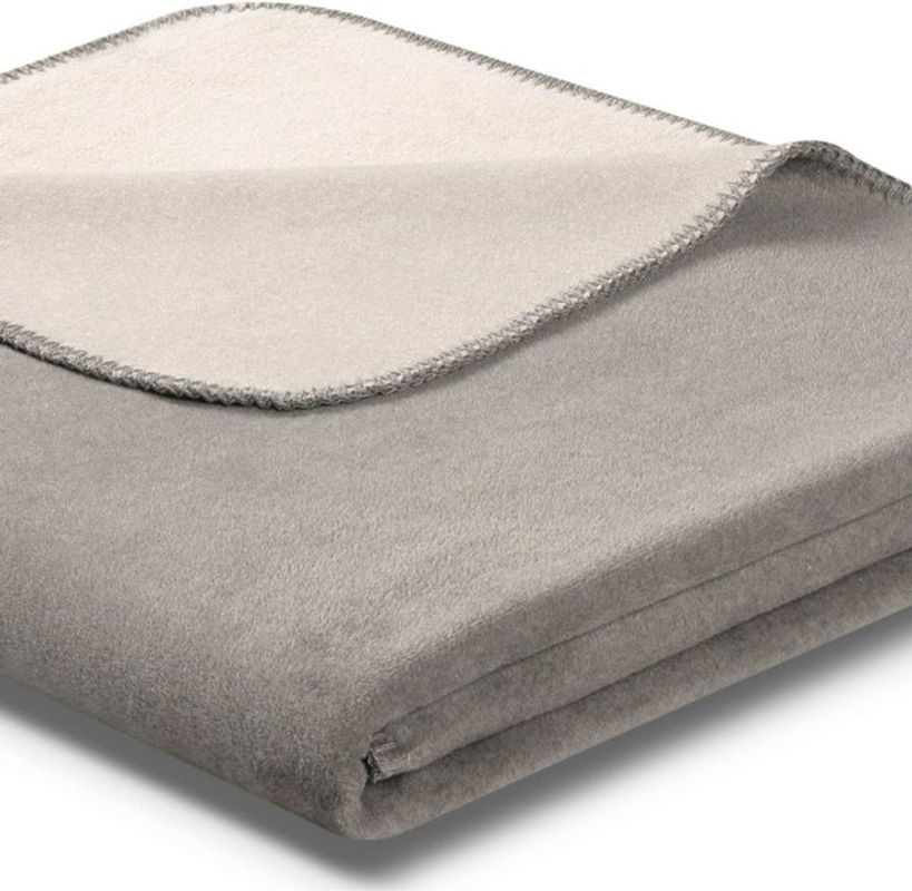 Biederlack Wohndecke Doubleface Reversible Decke aus Baumwolle und Polyacryl in Grau, Pink oder Beige B/B: 200 x 150 cm - Bild 2