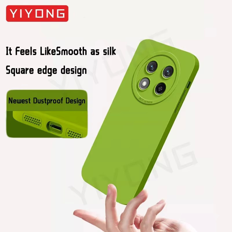 YIYONG Flüssigkeit Silikon Soft Cover für Honor X9c, Honor X9d 5G, Magie 7 und Magie 8 Lite in Schwarz oder Grün - Bild 2