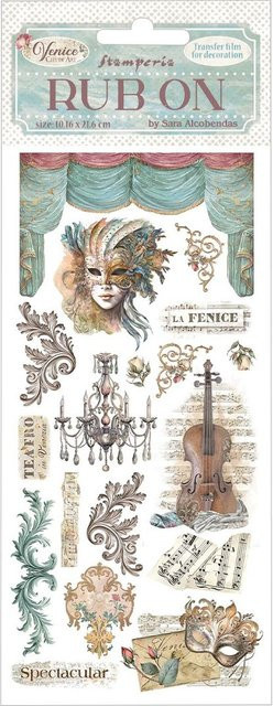 Rub On Transferfolie Venice Masks - Bild 1