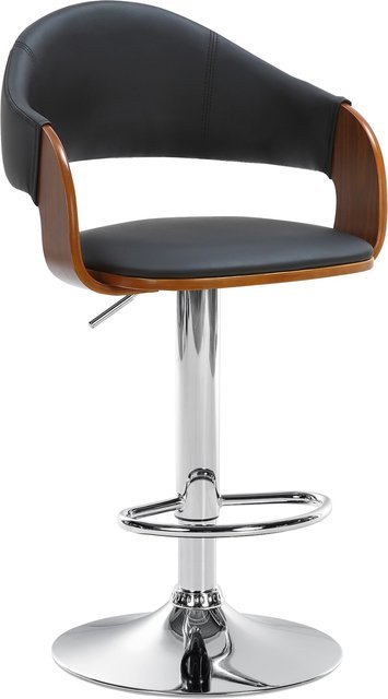 CLP Barhocker Nilse mit Kunstleder-Bezug und Bugholz in modernem Design, höhenverstellbar - Bild 1