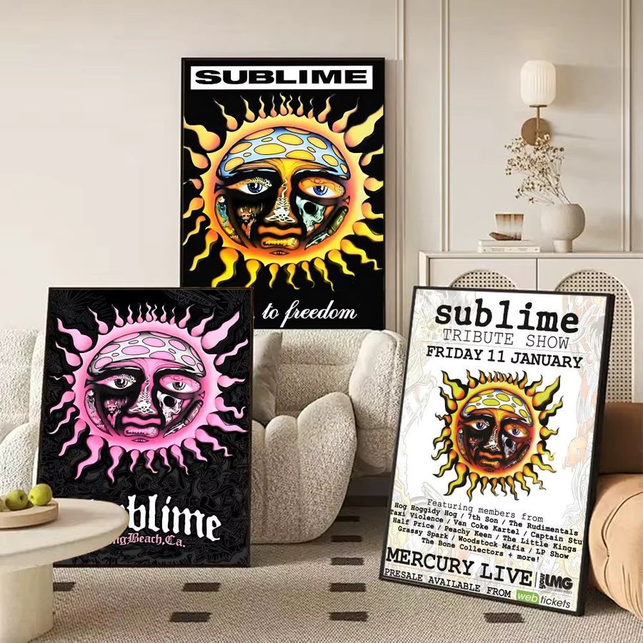 S-Sublime Classic Band Poster Selbstklebender Wandaufkleber in Black8 als Kunstwandbild für dein Zuhause oder Büro - Bild 2