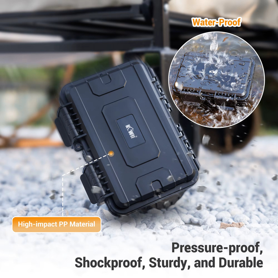KIWIFOTOS Speicherkarten-Etui in Schwarz mit 132 Fächern für 88 MicroSD-Karten und 44 SD-Karten, tragbare IP67 wasserdichte Aufbewahrungsbox - Bild 4