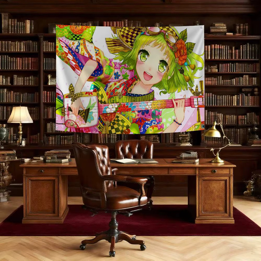 Megpoid Gumi Anime Flagge aus Polyester mit Vierloch-Aufhängung, Mehrfarbig, B/H: 50 x 70 cm - Bild 2
