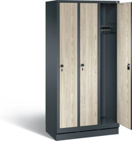 C+P Garderobenschrank Evolo mit Front in Sen-Esche und Korpus in Anthrazitgrau, H x B x T: 180 x 90 x 50 cm - Bild 1