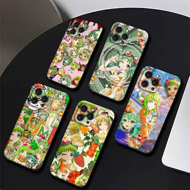 Mesuca Megpoid Gumi Handyhülle für iPhone 11 12 13 14 15 16 17 Pro Max X Xs Xr in Schwarz und Multicolour - Bild 1