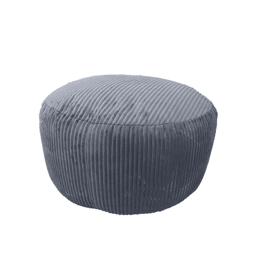 Relaxdays Pouf Cord in Dunkelgrau mit Boho-Design, zylindrisch, abnehmbarer und waschbarer Bezug, B/H/T: 35 x 50 x 35 cm - Bild 2