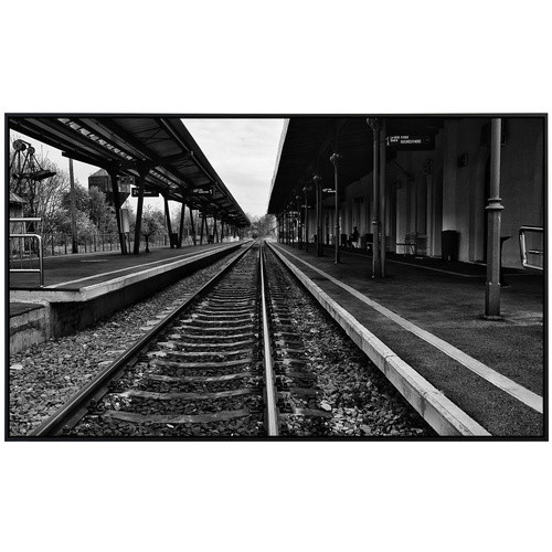 papermoon Infrarotheizung EcoHeat Bahnsteig Schwarz Weiss mit Matt-Effekt und App-Steuerung - Bild 3