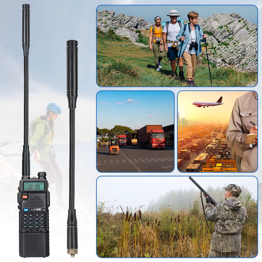 Baofeng UV-25 Schwanenhals Taktische Antenne mit SMA-Buchse für VHF/UHF Dual Band Walkie Talkie in Schwarz - Bild 6