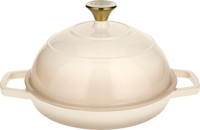 SILVERCREST Premium-Gusseisenbrottopf rund, Beige, emailliert - Bild 1