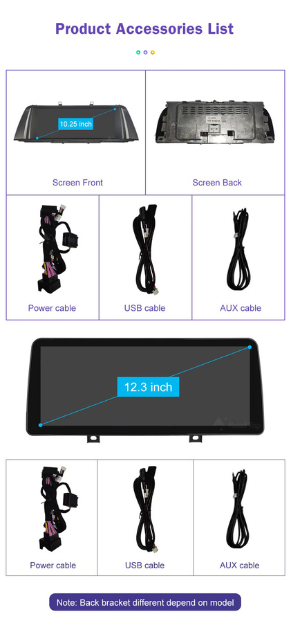 Road Top Multimedia Touch Screen für BMW 5er F10 F11 CIC NBT System 2011-2017 mit Wireless CarPlay und Android Auto, 10,25 Zoll, Schwarz - Bild 5