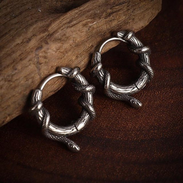 TuiYing Ohrringe Totenkopf, Silber, Metall, Herren - Bild 1