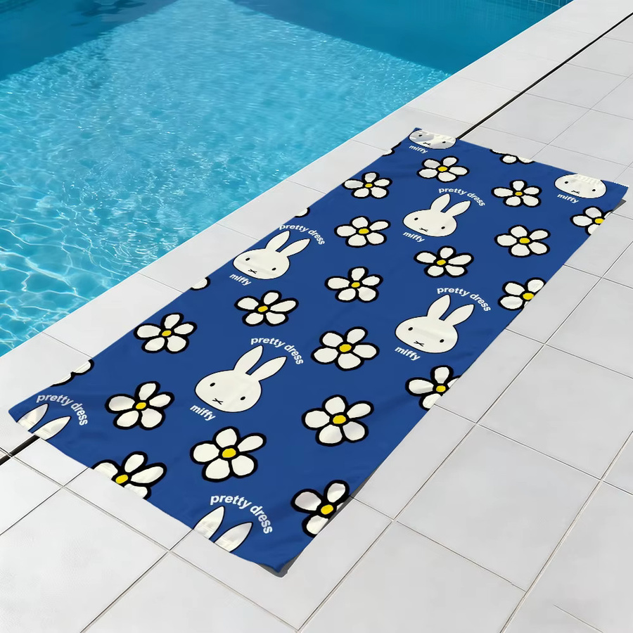 Miffy Handtuch für Kinder in Blau, schnelltrocknend und weich für Strand, Pool und Reise - Bild 5