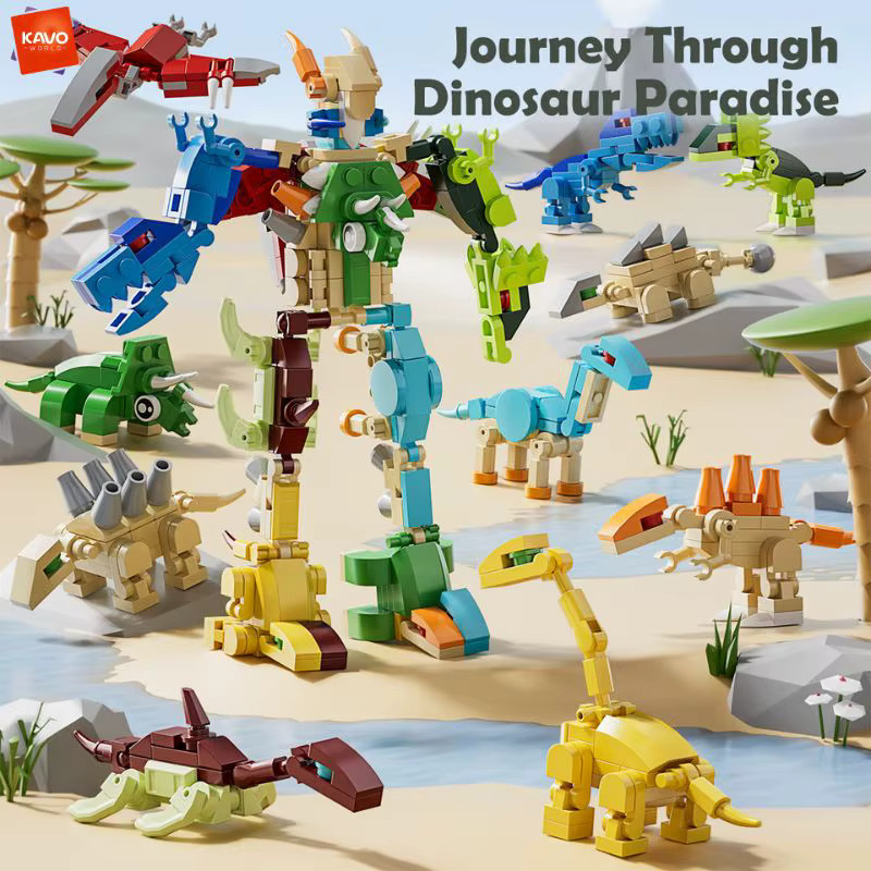 KAVOWORLD Dinosaurier-Roboter-Baukasten-Set, Konstruktionsbausteine, 335 Teile - Bild 3