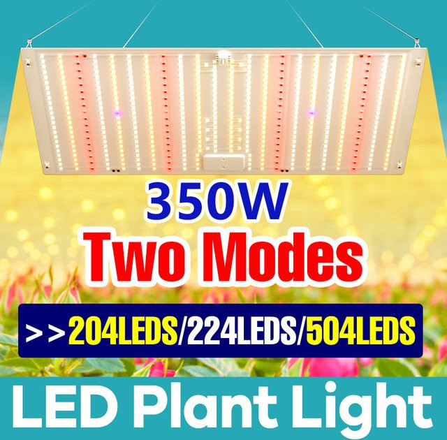 LED Pflanzenwachstumslicht Vollspektrum 350 W in Weiß für Gemüse, Blüte und Sämlinge mit 2 Modi - Bild 1
