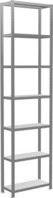 Schulte Grundregal Steckregal MULTIplus250 in Silber, 7 Fachböden, verzinkt, B/T/H: 300 x 75 x 30 cm - Bild 1